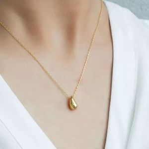 New 18K Gold Vermeil Sterling Silver 925 Water Drop adjustable Necklace